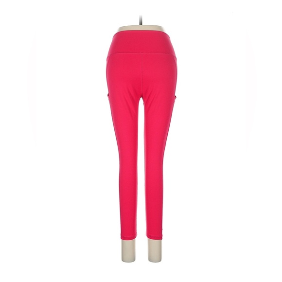 Women's Fabletics Hot Pink High-Waisted Leggings Size Medium with Pockets - Picture 2 of 5